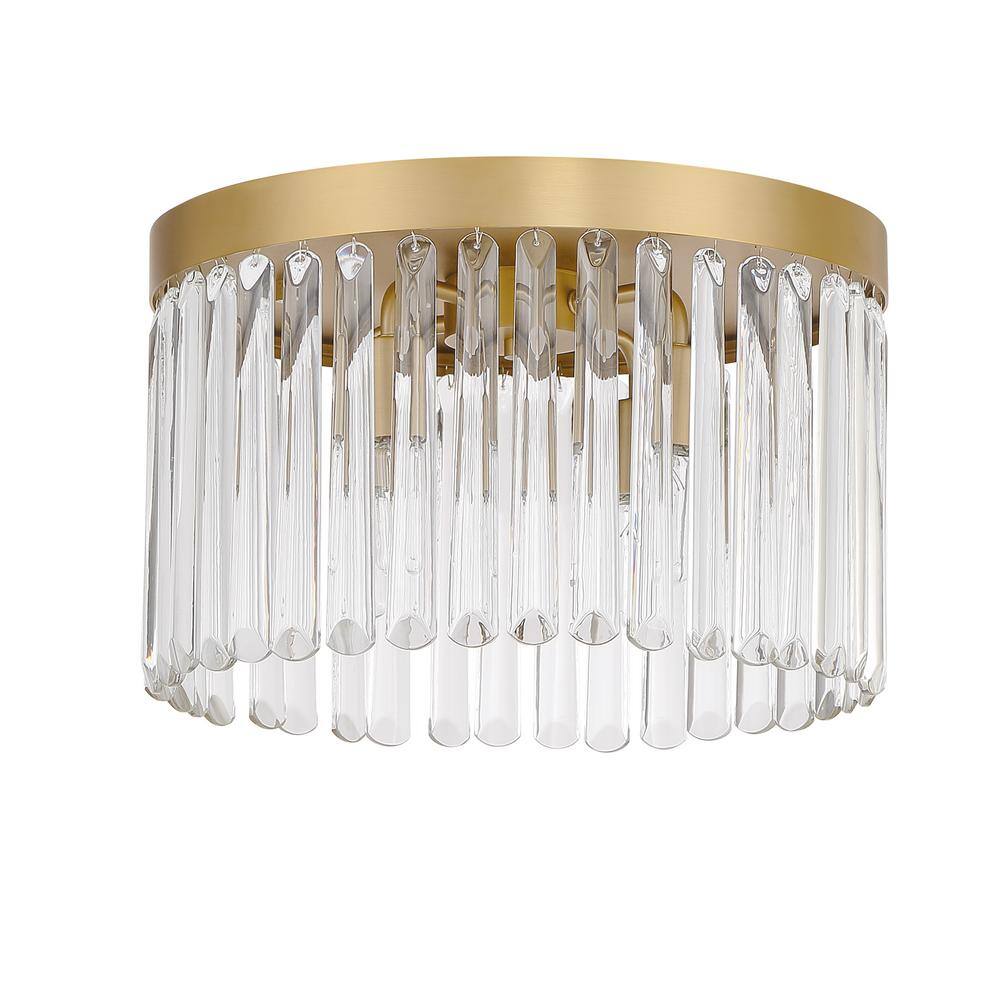 Crystorama  Emory 15 in 4-Light Modern Gold Flush Mount