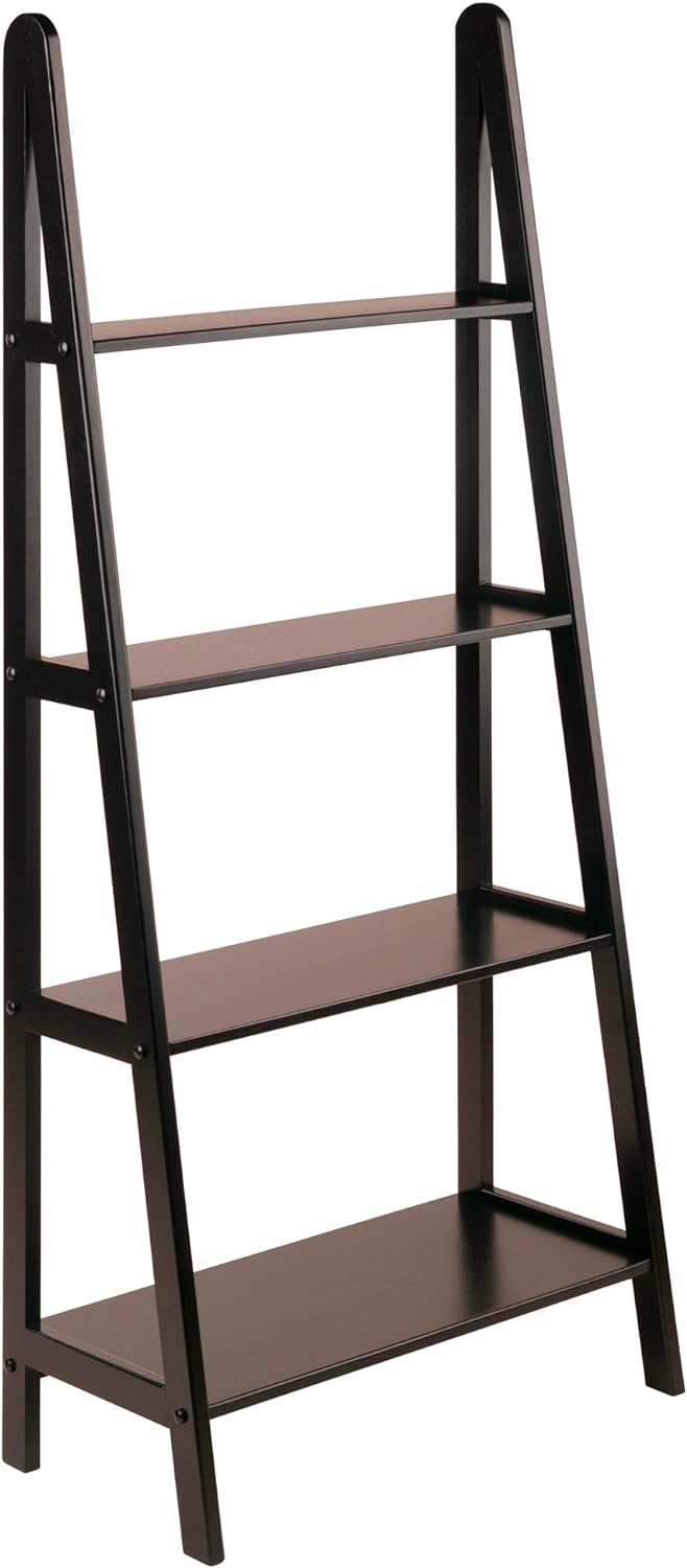 Winsome Wood 4-Tier A-Frame Shelf. Dark Espresso