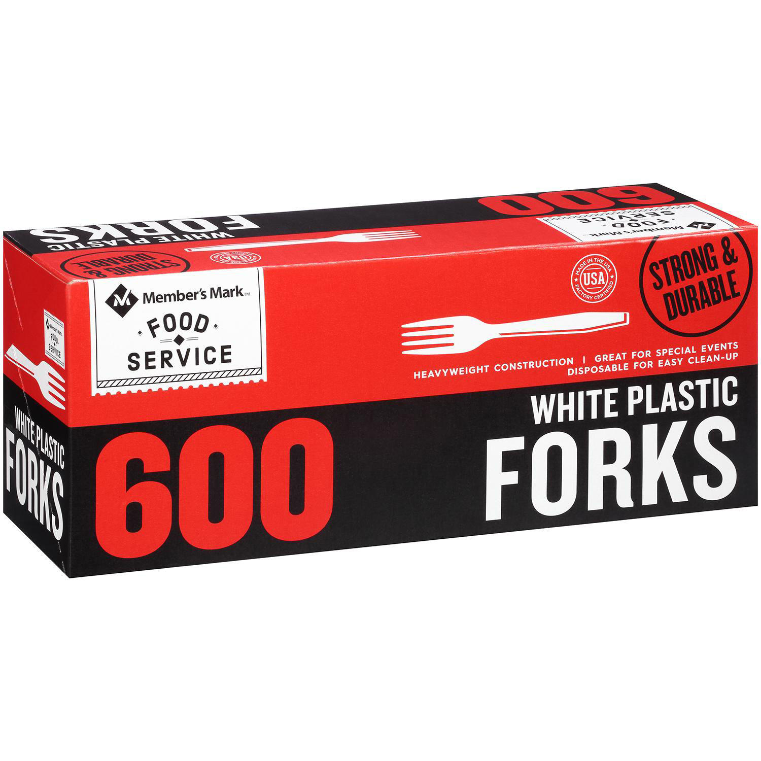 Member-s Mark White Plastic Forks (600 ct.)