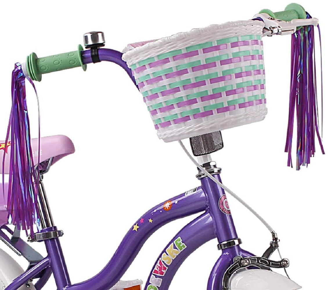 Coewske 16 inch Kids Bicycle Princess Style Children Boys Girls Bike with Training Wheels. Purple