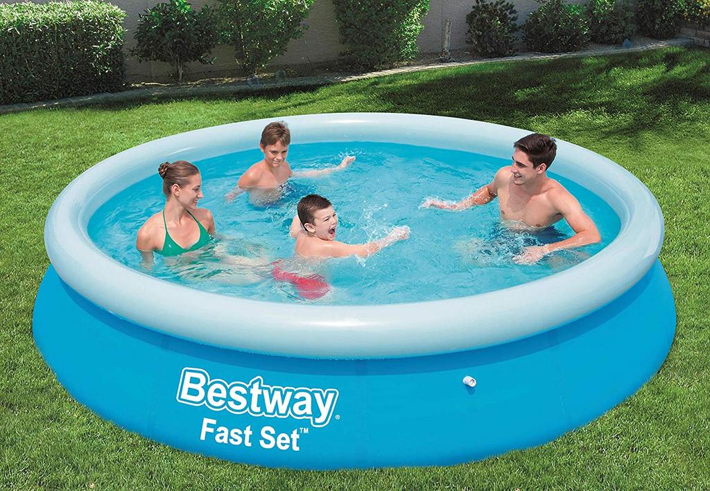 BESTWAY 12ft x 30 inch Fast Set Pool Large Family Inflatable Swimming Pool