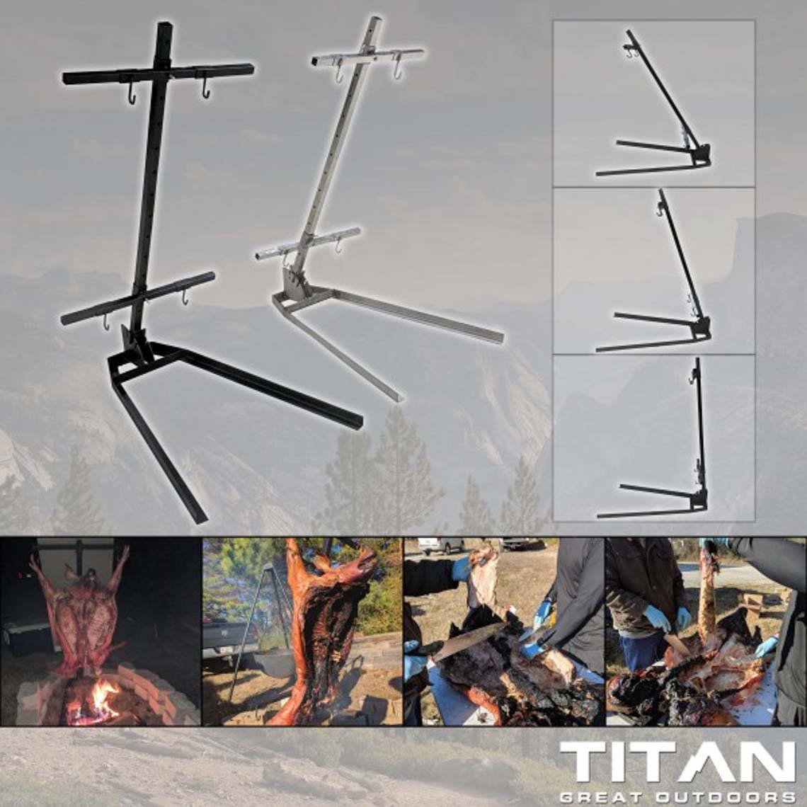 Titan Great Outdoors Asado Cross Adjustable Base Steel 150 lb. Capacity