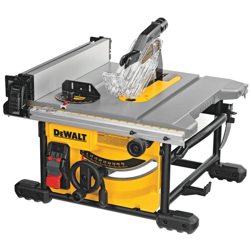 DEWALT DWE7485WDCS334B 15 Amp Corded 8-1/4 in. Compact Jobsite Table Saw and 20V MAX XR Cordless Brushless Jigsaw (Tool Only)
