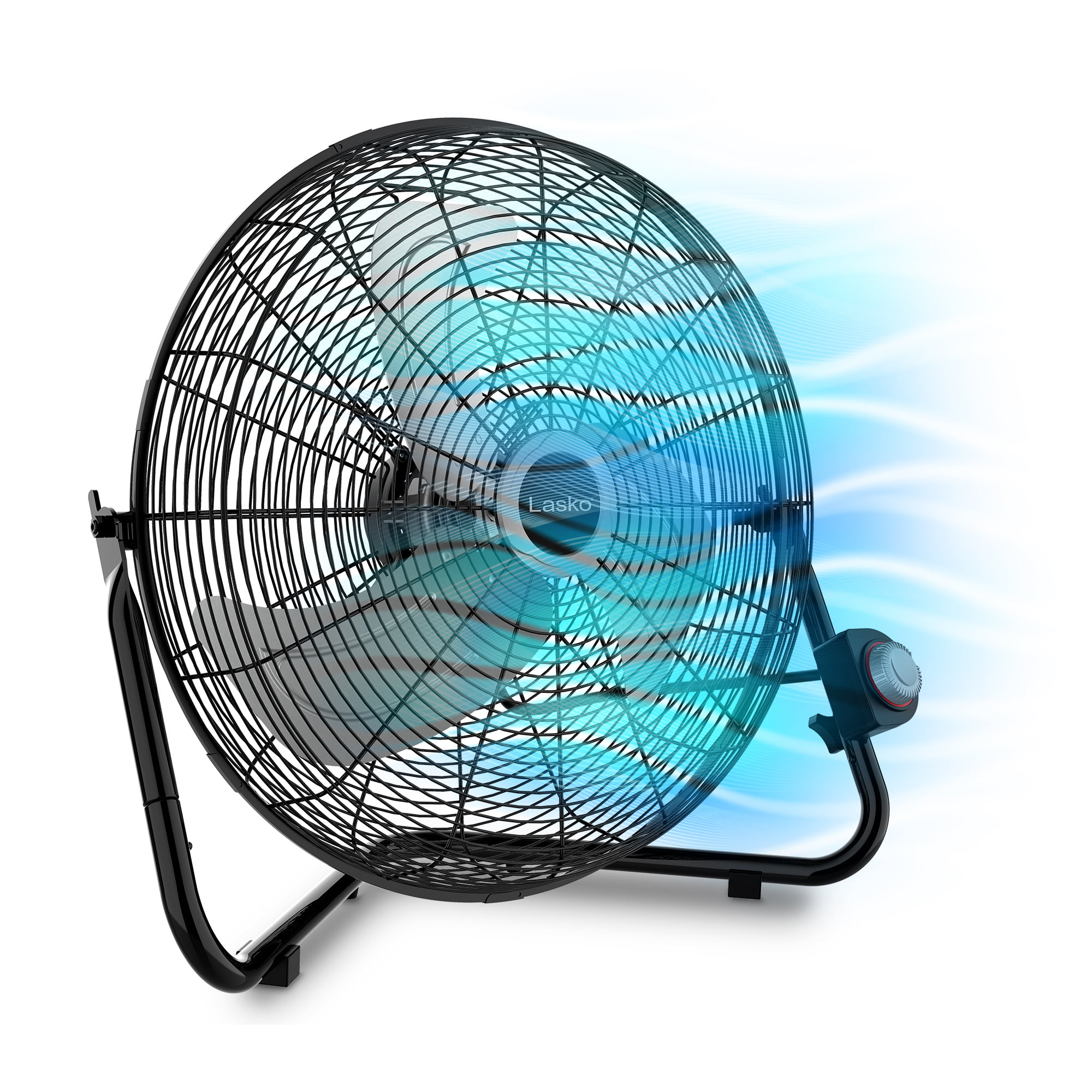 Lasko 20″ High Velocity Floor Fan with QuickMount in Black