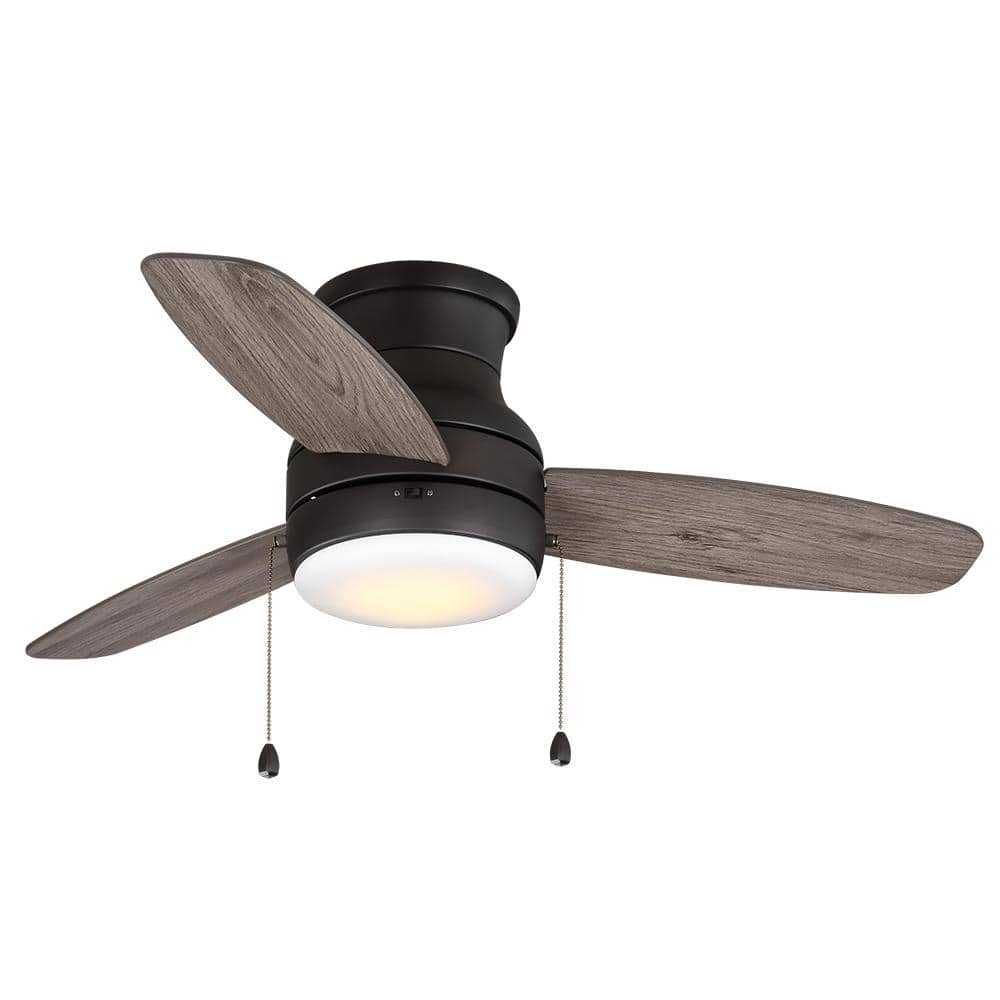 Home Decorators Collection 59344 Ashby Park 44 in. White Color Changing Integrated LED Bronze Ceiling Fan with Light Kit and 3 Reversible Blades