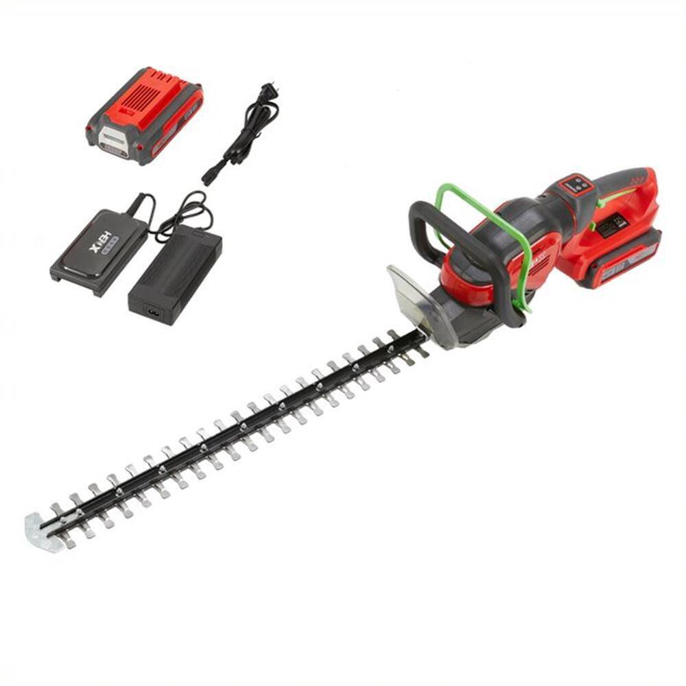 HENX A40XZU24-GB01 40V Electric Cordless 24 in. Multi-Colored Pole Hedge Trimmer with Charger and Battery