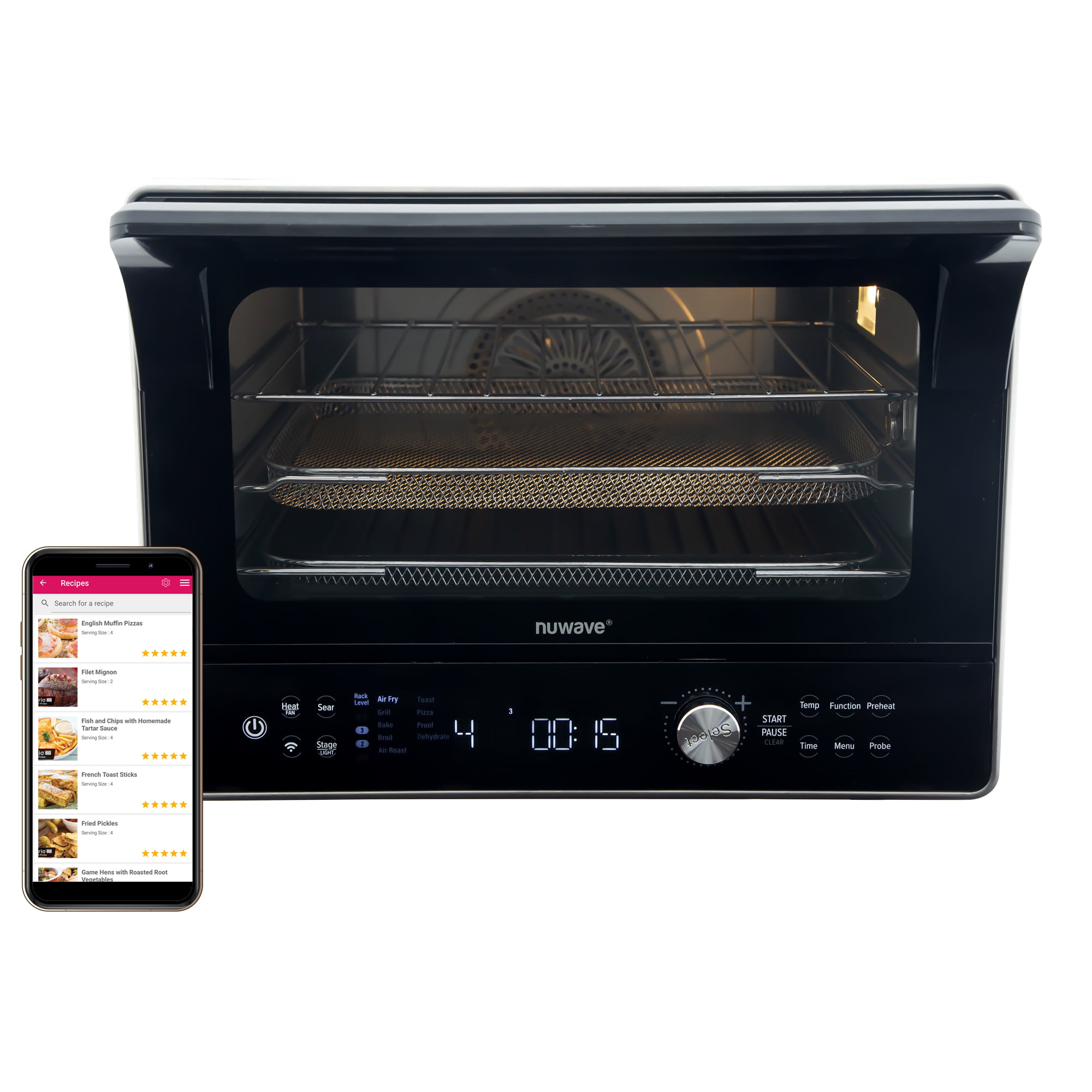 Nuwave 34 QT Pro-Smart IQ 360 Oven Air Fryer Grill