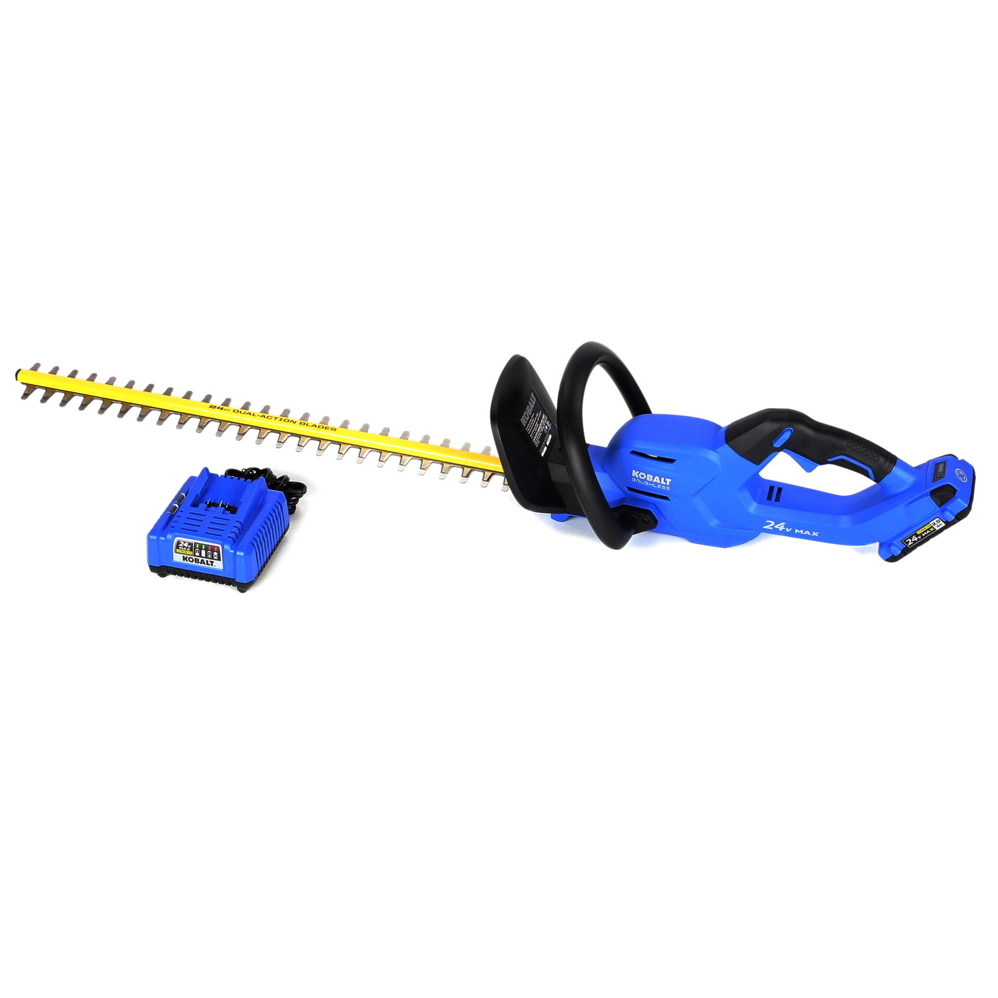 Kobalt 24-Volt Max 24-in Dual Cordless Electric Hedge Trimmer (Battery & Charger Included)