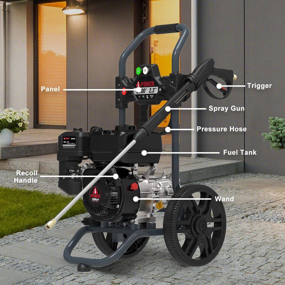 A-iPower PWF2701SH 2700 PSI 2.3 GPM Cold Water Gas Pressure Washer