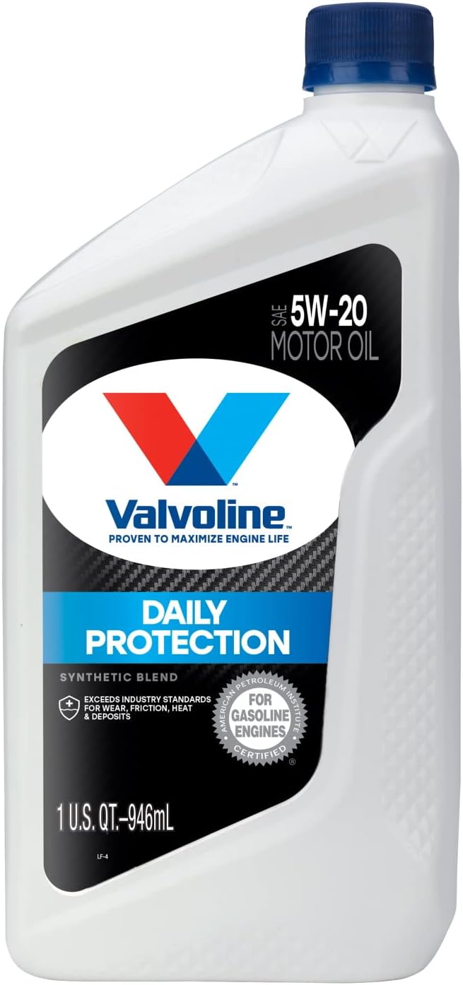 Valvoline Daily Protection SAE 5W-20 Synthetic Blend Motor Oil 1 QT. Case of 6
