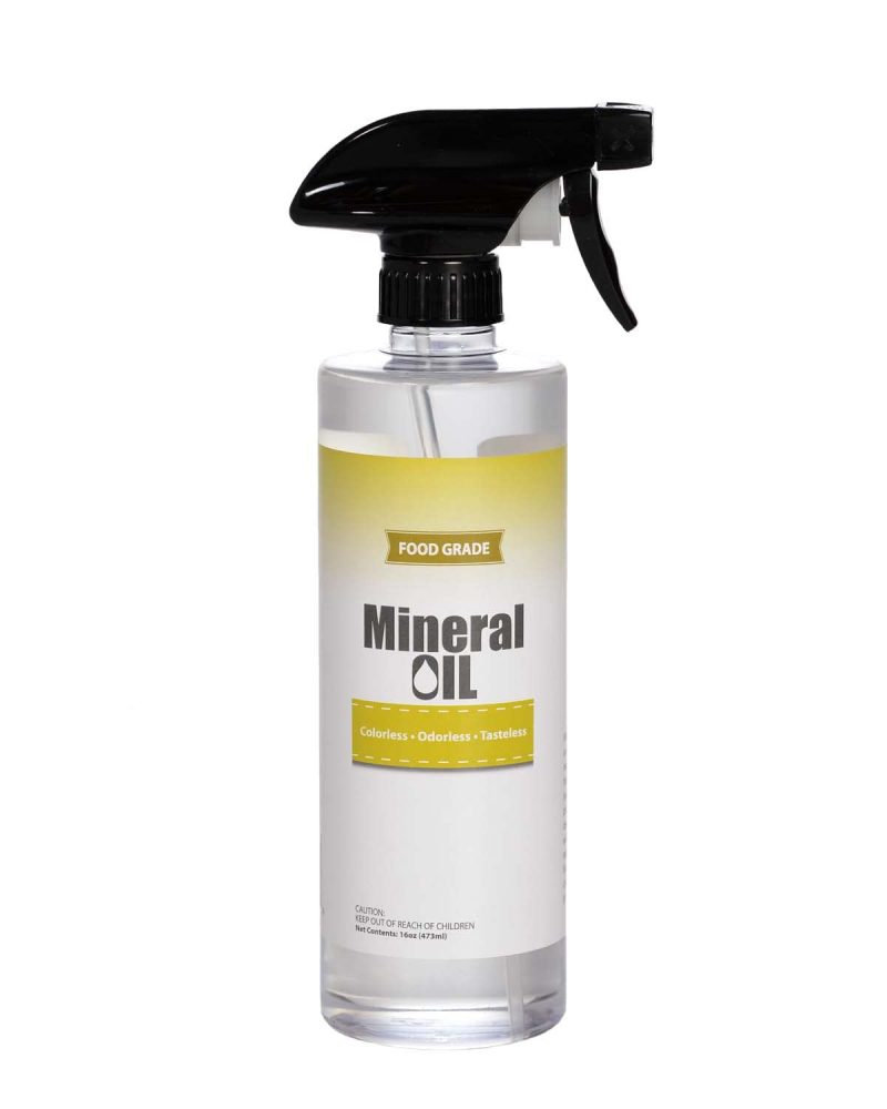 Premium 100% Ready to Use Food Grade Mineral Oil. 16oz Spray Bottle