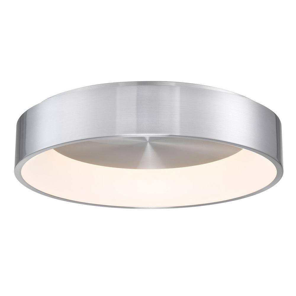 WAC Lighting  Corso 23 in. 1-Light 3000K Brushed Aluminum LED Flush Mount