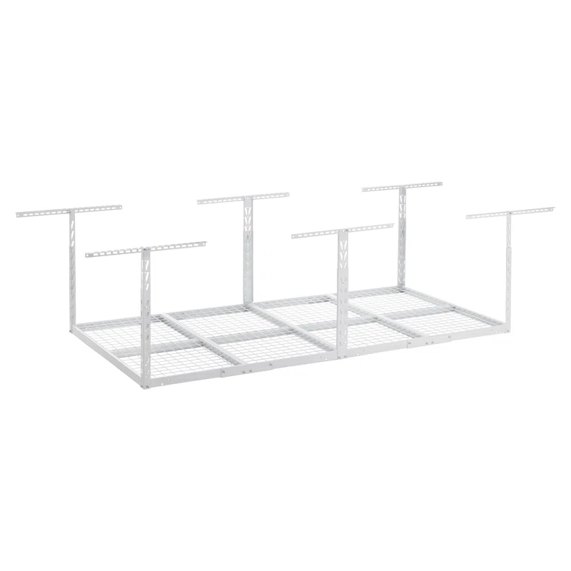 Gladiator GALS48M4JW GearLoft White Adjustable Height Metal Overhead Storage Rack (48 in W x 96 in D)