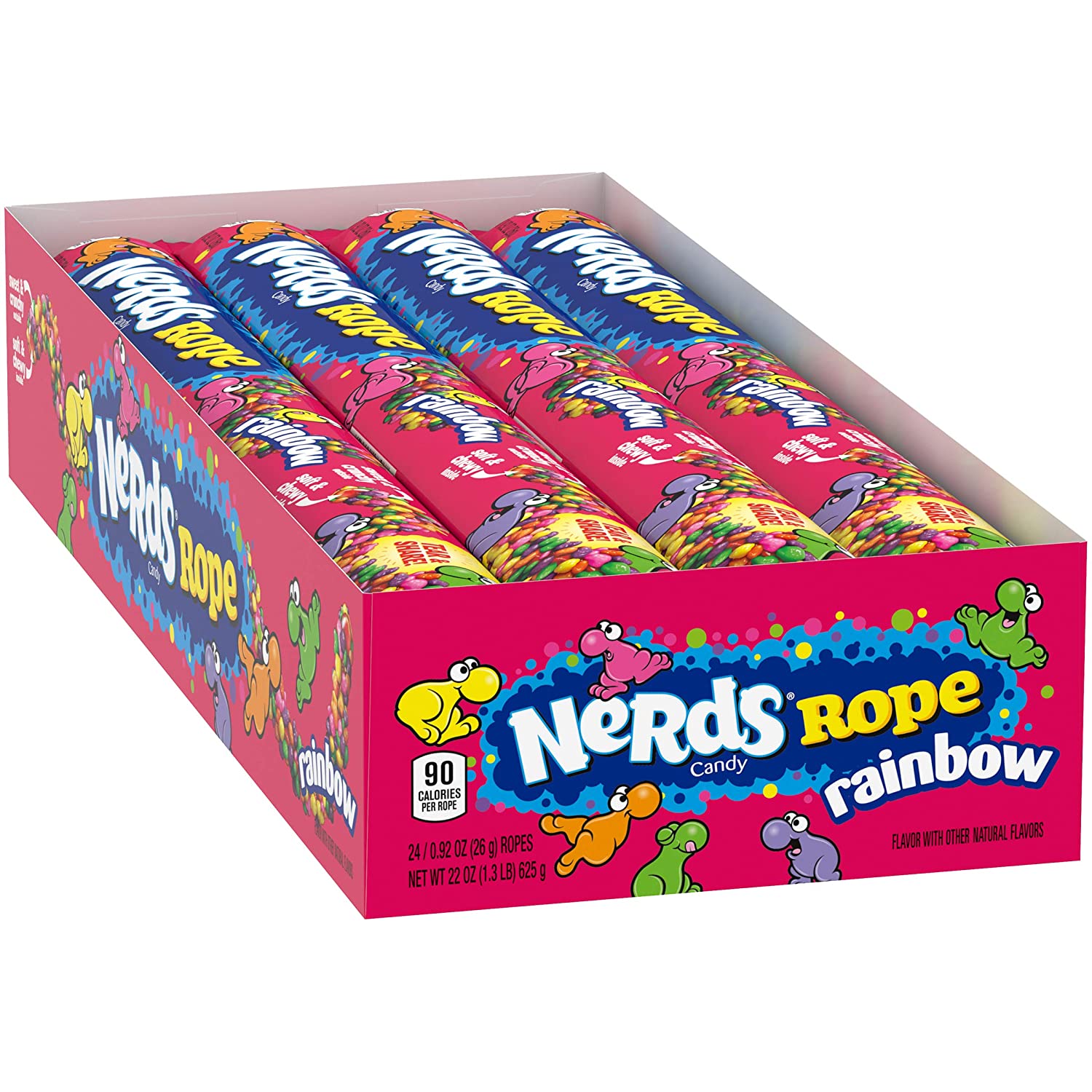Nerds Rope Rainbow Candy. 0.92 Ounce Package. 24 Count. Pack of 1