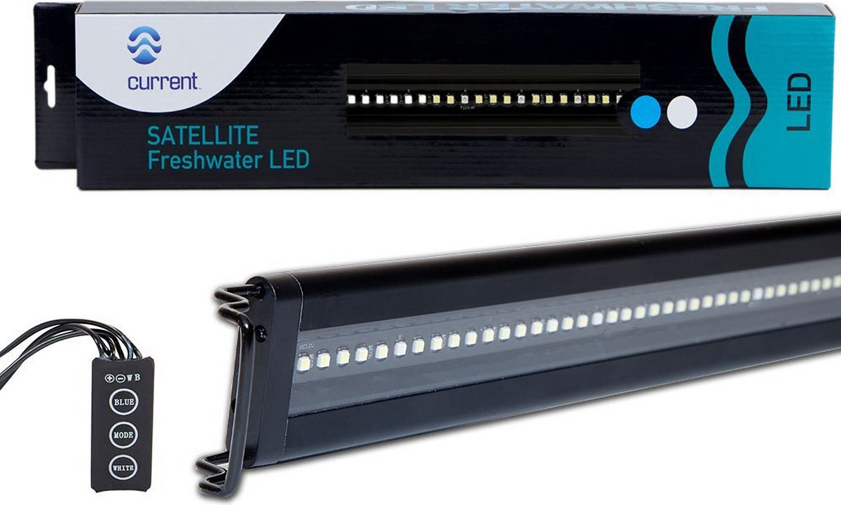 Current USA Satellite Freshwater Aquarium LED Light. 24 to 36-Inch