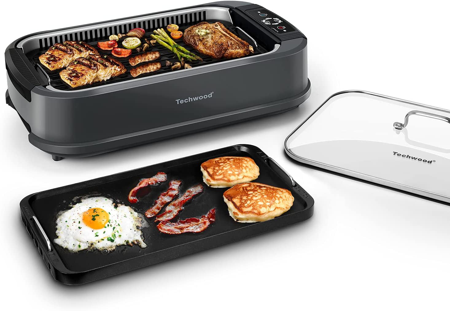 Indoor Smokeless Grill. Techwood 1500W Electric Grill