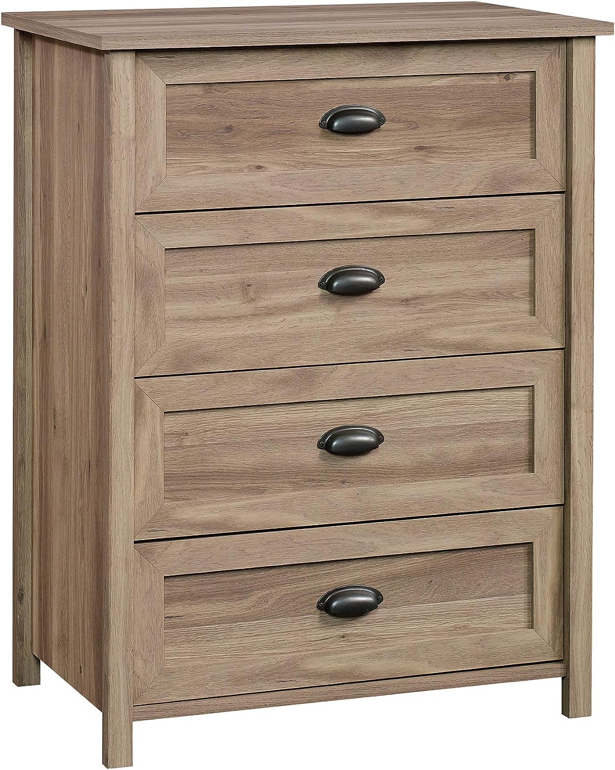 Sauder County Line 4 Drawer Chest. Salt Oak finish