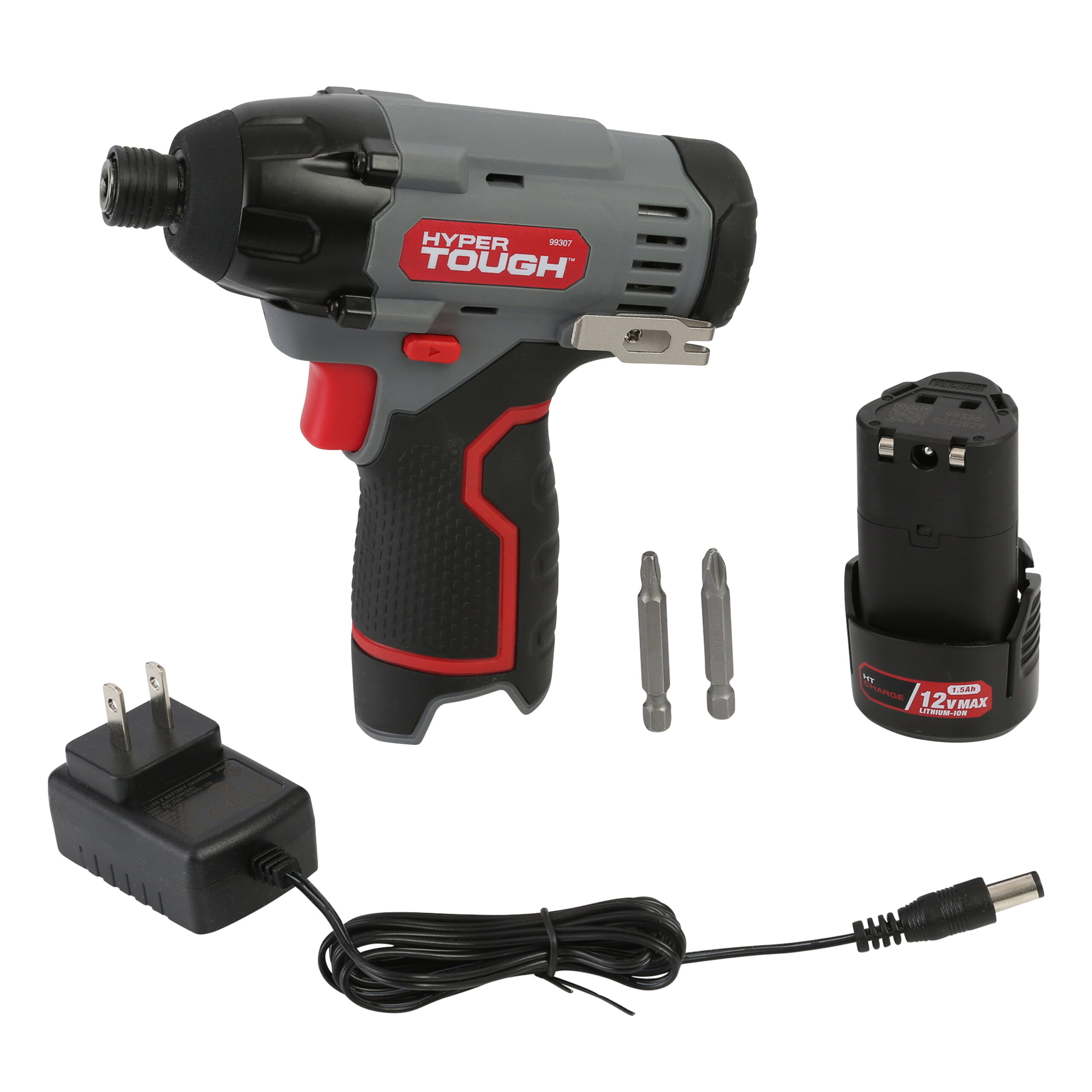 Hyper Tough 12V Max* Lithium-Ion Cordless Impact Driver with 1.5Ah Battery and Charger. 99307