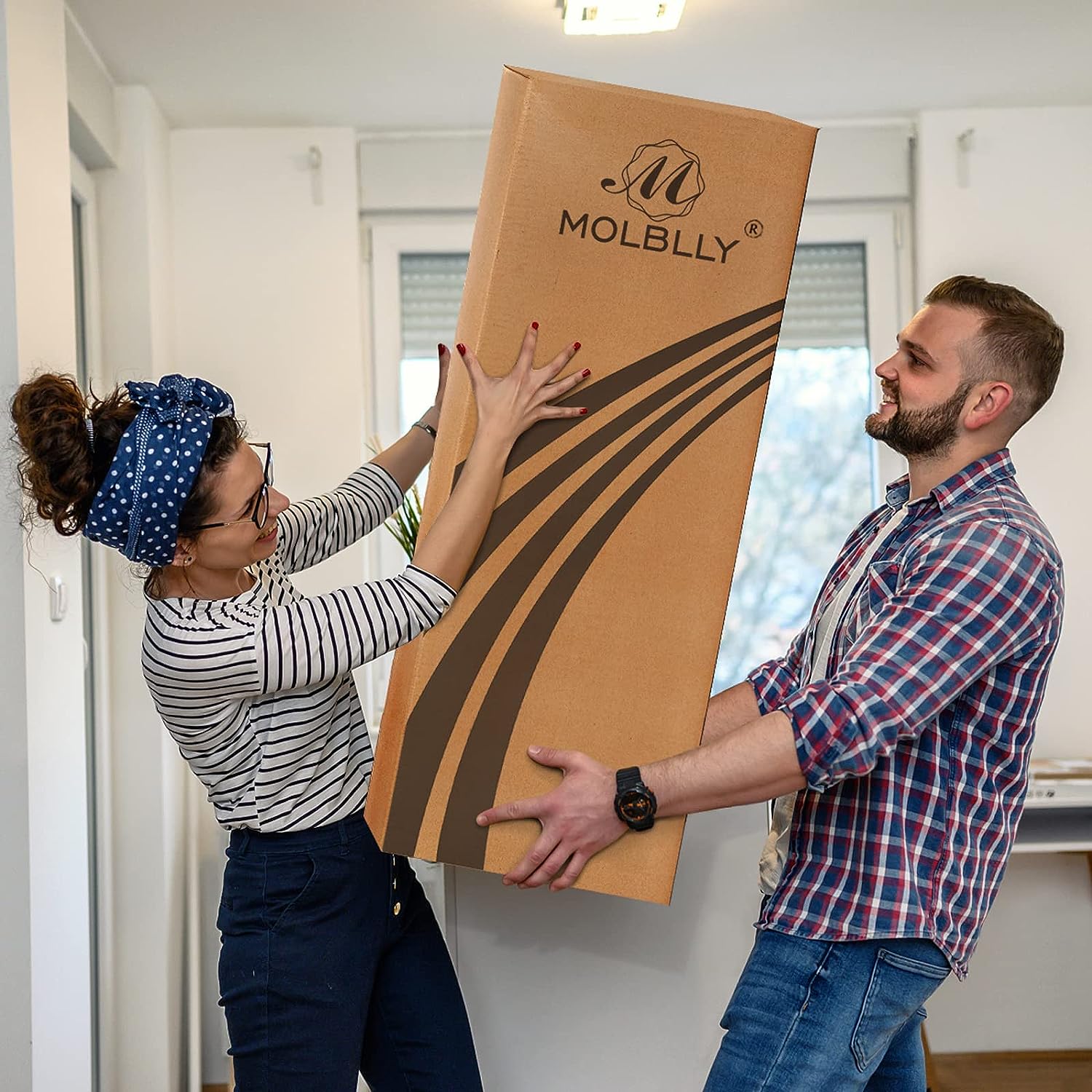 Molblly Queen Mattress. 10 inch Gel Memory Foam Mattress with CertiPUR-US Bed Mattress in a Box for Sleep Cooler & Pressure Relief. Queen