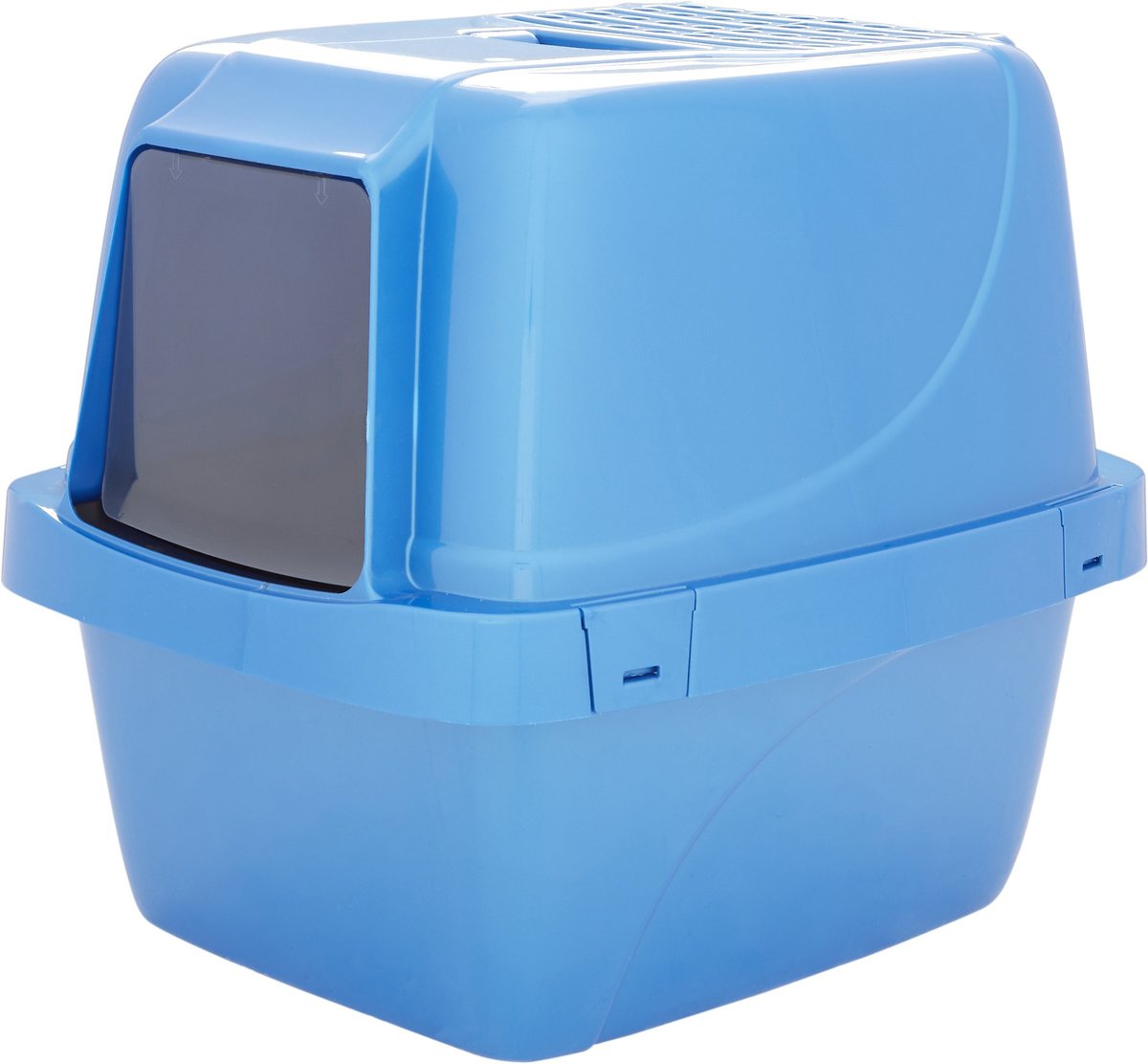 Van Ness Enclosed Sifting Cat Litter Pan. Giant Blue