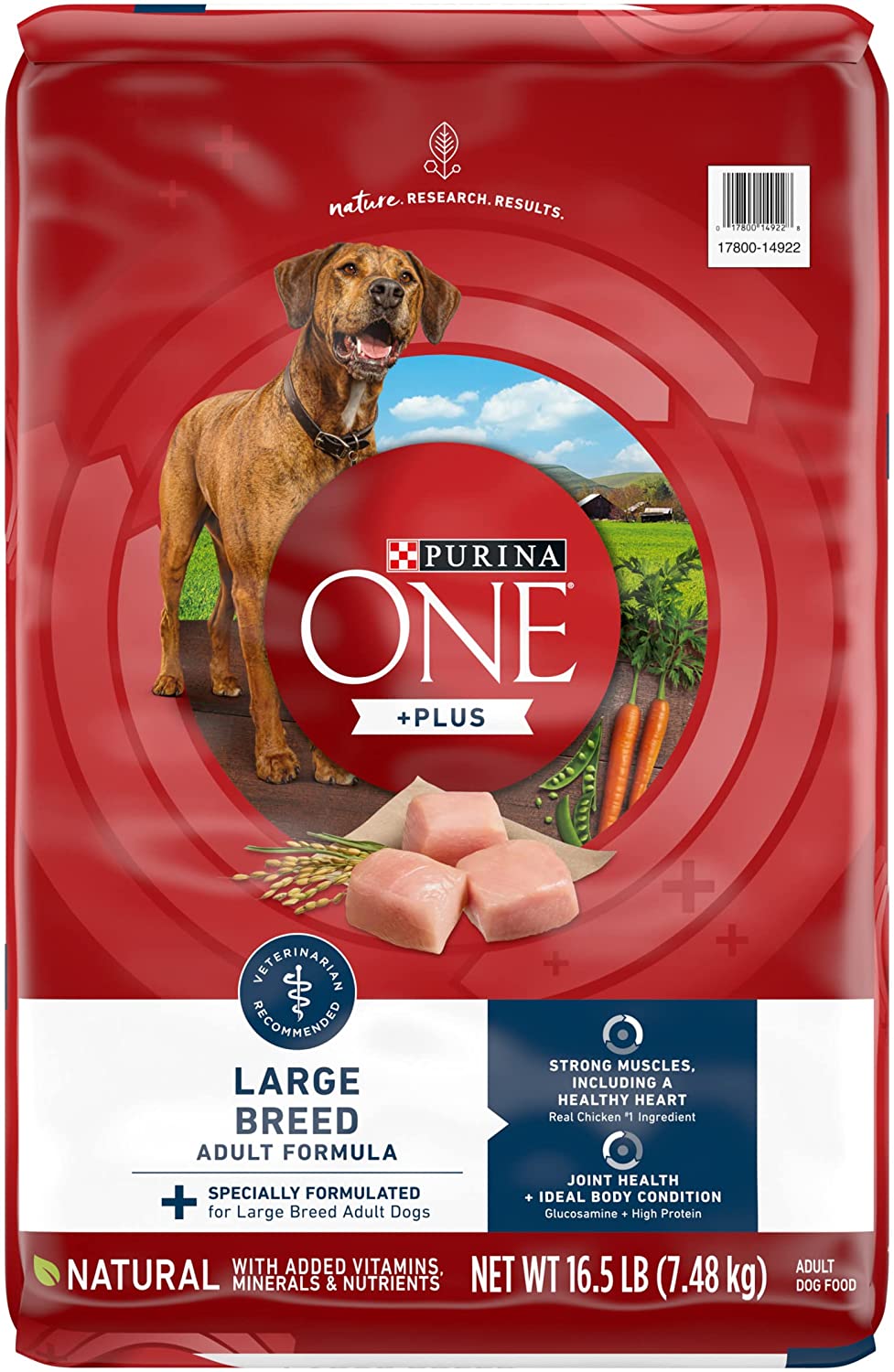 Purina ONE Natural Large Breed Adult Dry Dog Food. +Plus Formula - 16.5 lb. Bag