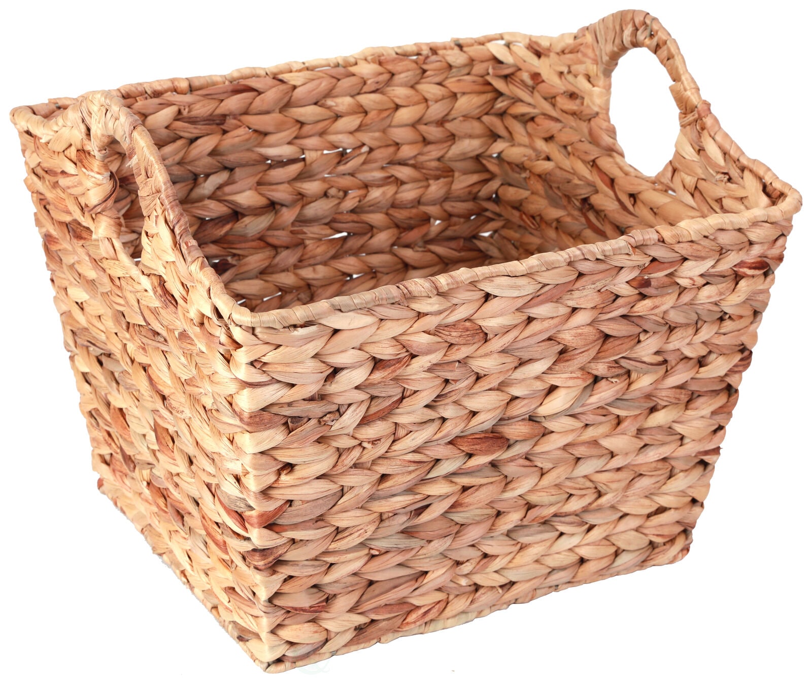 Vintiquewise 17-in W x 11.5-in H x 11.5-in D Brown Wicker Stackable Trug Basket