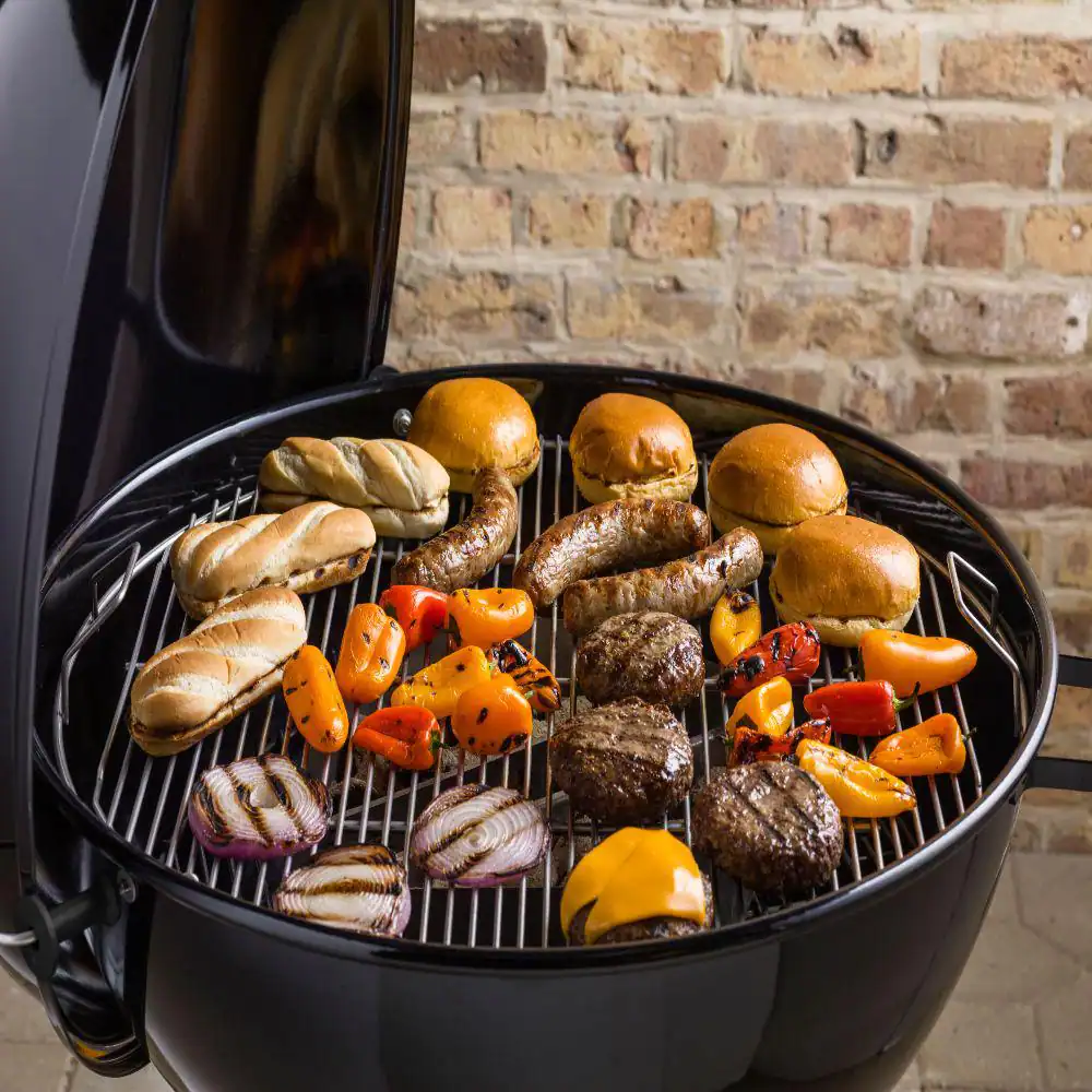 Weber 16401001 26 in. Original Kettle Premium Charcoal Grill in Black with Built-In Thermometer