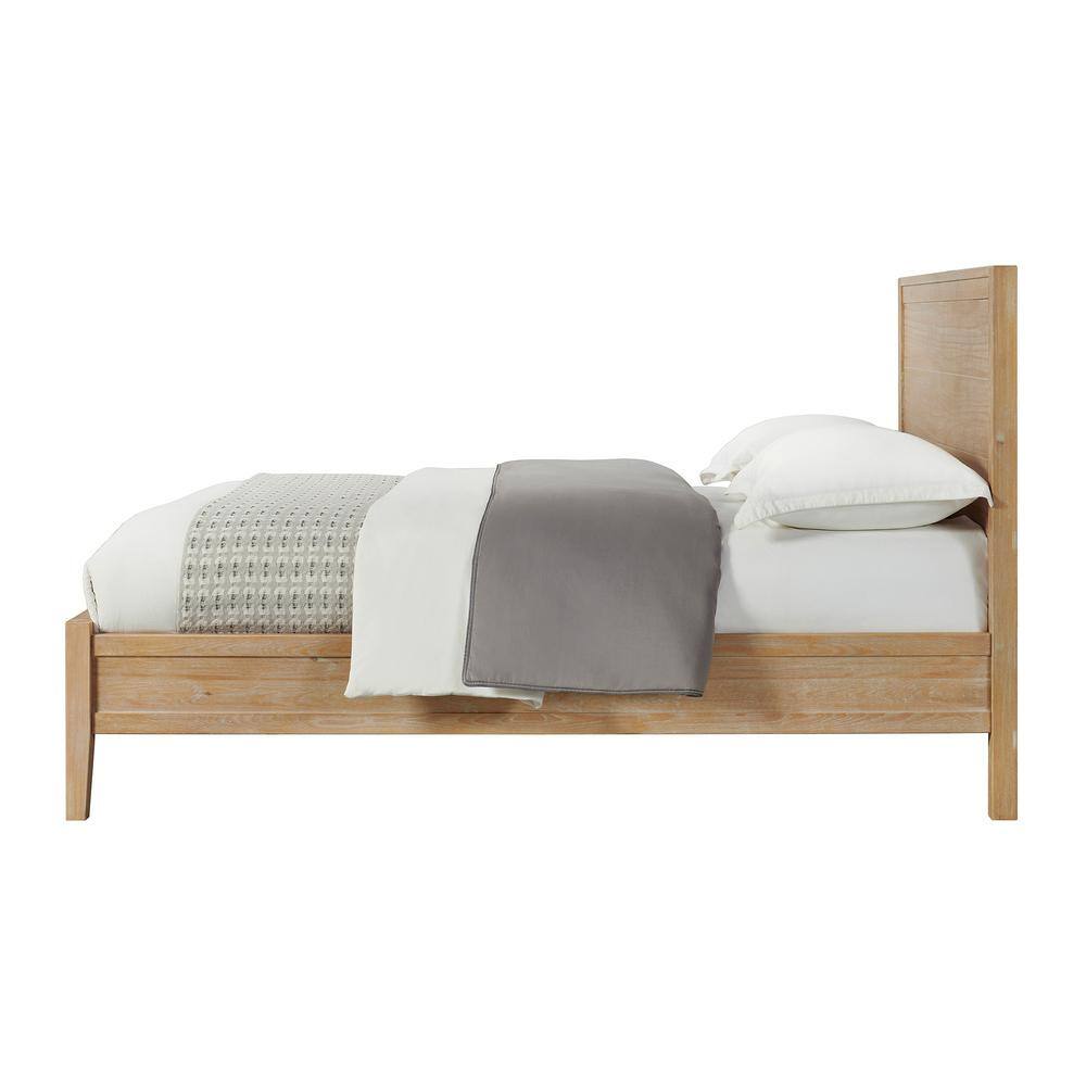 Alaterre Furniture  Arden Panel Wood Queen Bed in Light Driftwood (65 in. W x 86 in. D x 50 in. H