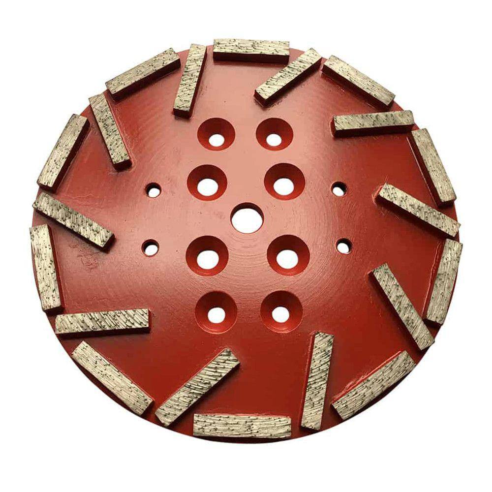 EDiamondTools GHL1020C25_THD 10 in. Diamond Grinding Disc Plate for Edco. MK. Husqvarna. and Blastrac Floor Grinders. 20 Turbo Segments. #25/30 Grit