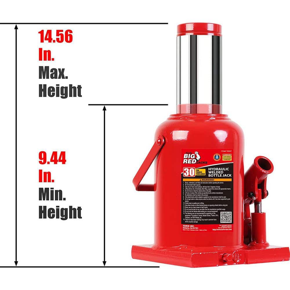 Big Red T93007 30-Ton Heavy-Duty Bottle Jack