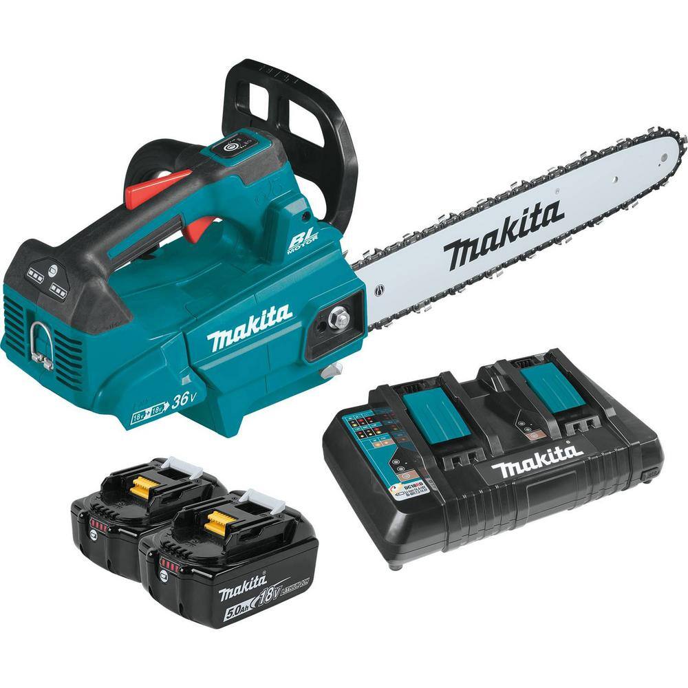 Makita XCU09PT 16 in. 18-Volt X2 (36-Volt) LXT Lithium-Ion Brushless Battery Top Handle Chain Saw Kit (5.0Ah)