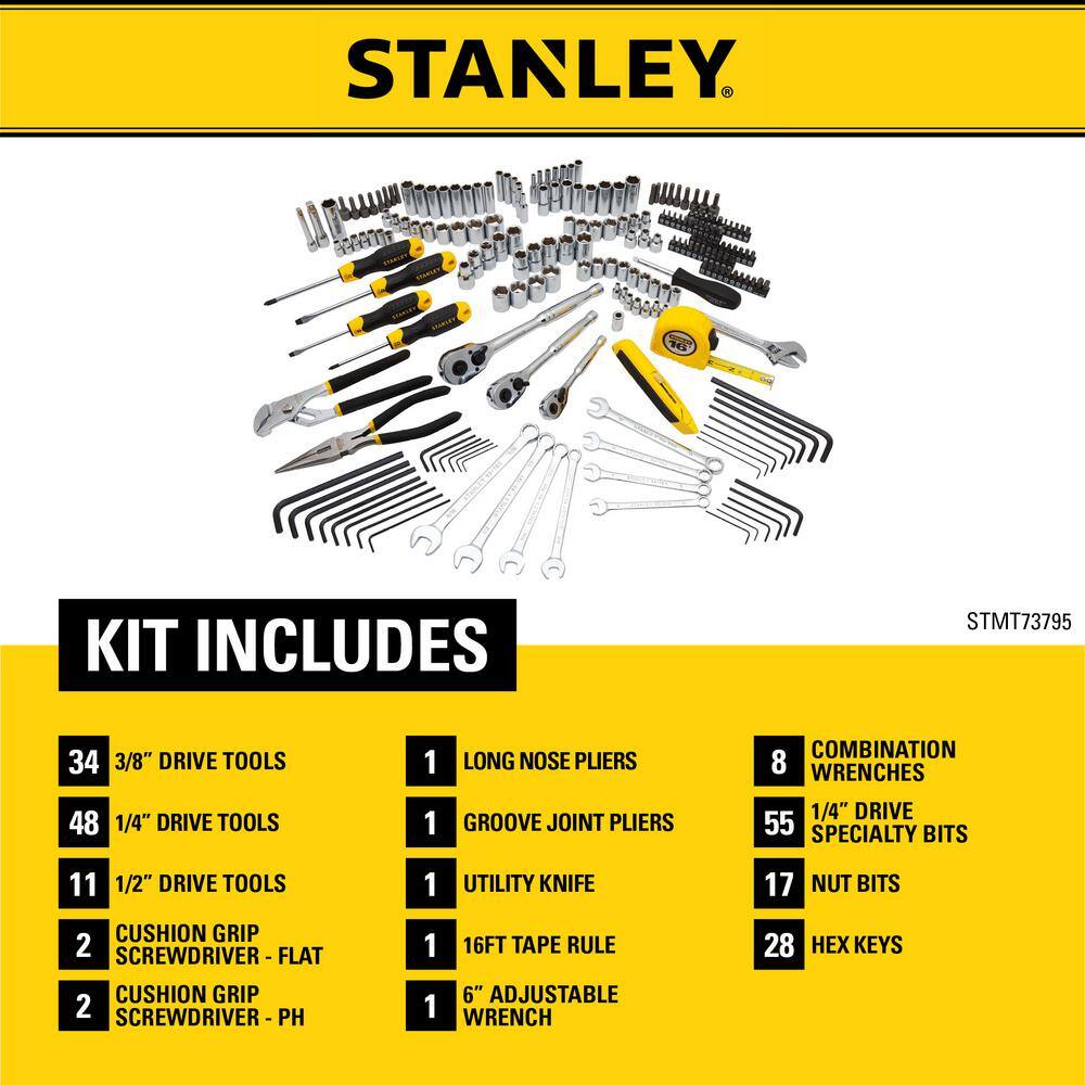 Stanley STMT73795 Mechanics Tool Set (210-Piece)