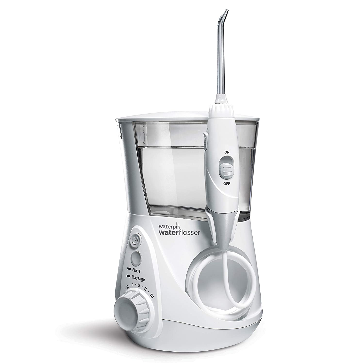 Waterpik Aquarius Water Flosser Professional For Teeth. Gums. Braces. Dental Care. Electric Power With 10 Settings. 7 Tips For Multiple Users And Needs. ADA Accepted. White WP-660
