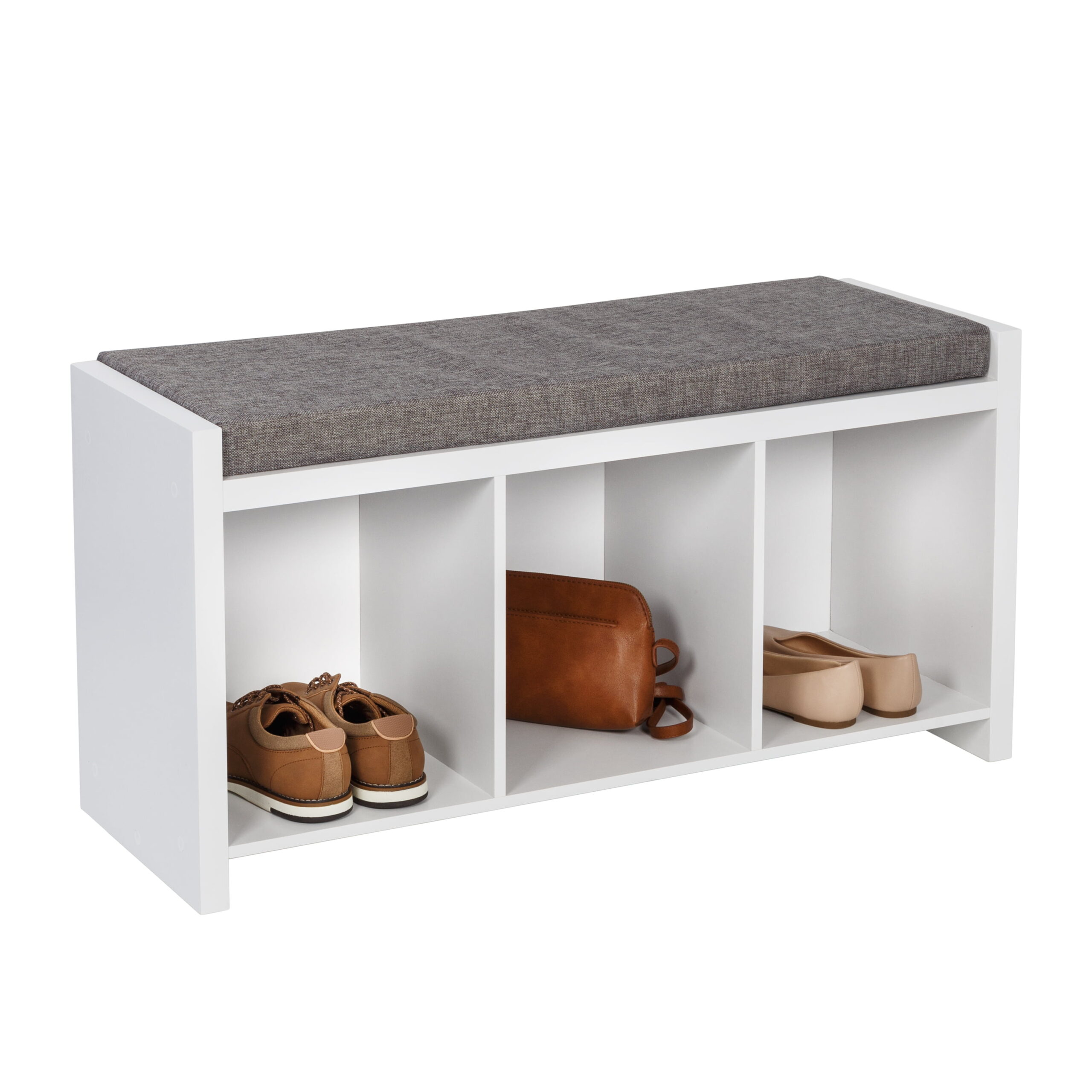 Honey-Can-Do 3 Cube Storage Bench. White