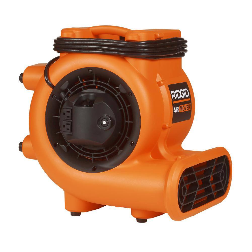 RIDGID AM2287 1625 CFM 3-Speed Blower Fan Air Mover with Daisy Chain. 3 Operating Positions for Water Damage Restoration