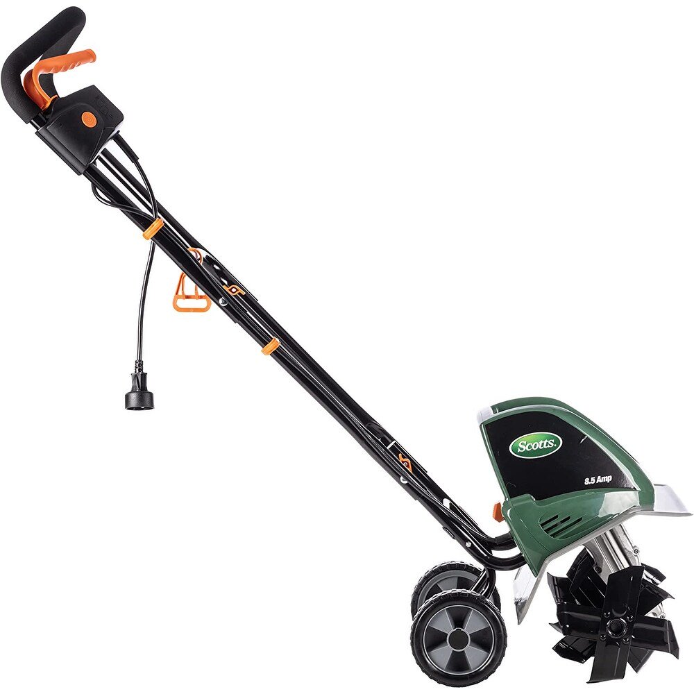 Scotts Outdoor Power Tools 11-Inch 8.5-Amp Corded Electric Garden Tiller Cultivator. Green