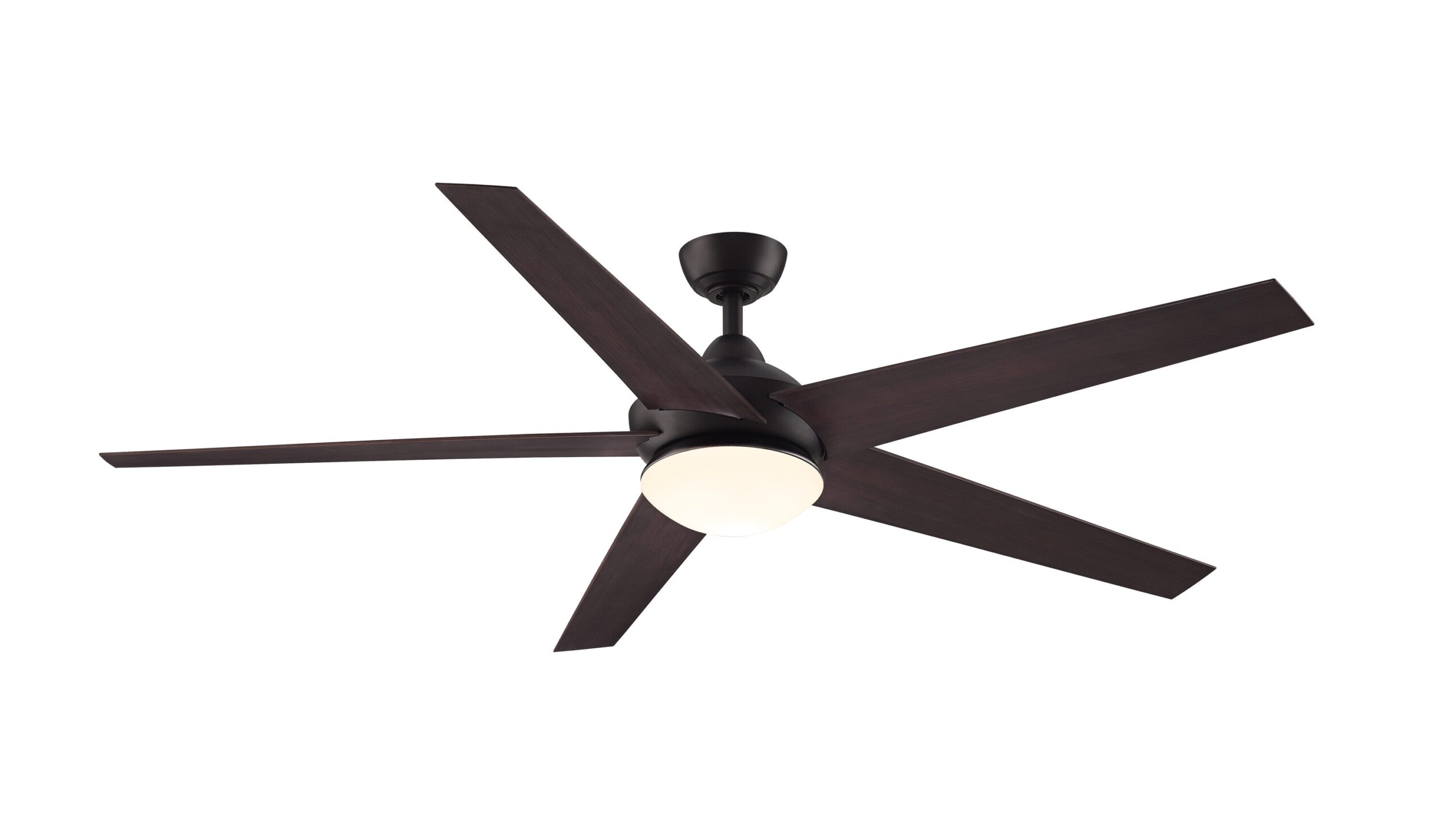 Fanimation Studio Collection Covert 64-in Aged Bronze LED Indoor/Outdoor Ceiling Fan with Light Remote (5-Blade)