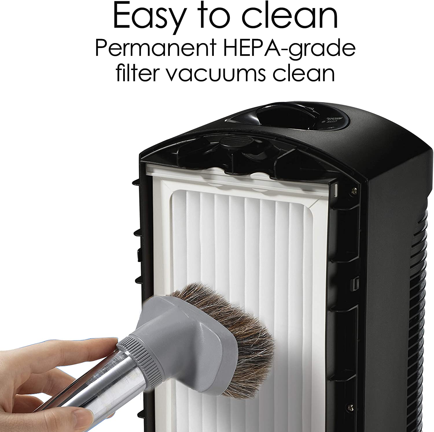 Hamilton Beach TrueAir Air Purifier with Permanent HEPA Filter for Home or Office and Pets. Whisper Quiet. 160 sq ft. Black