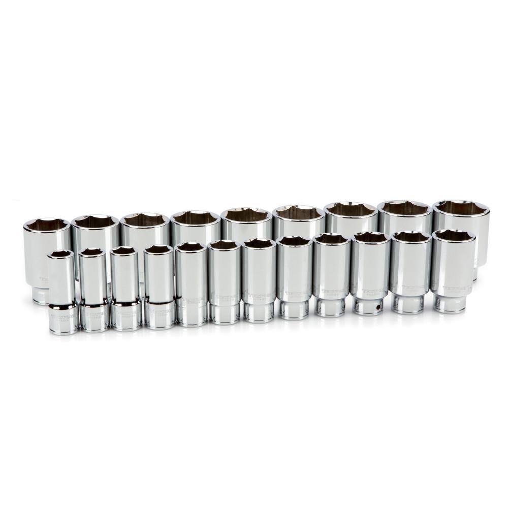 TEKTON SHD93017 3/4 in. Drive Deep 6-Point Socket Set. 3/4-2 in. (21-Piece)