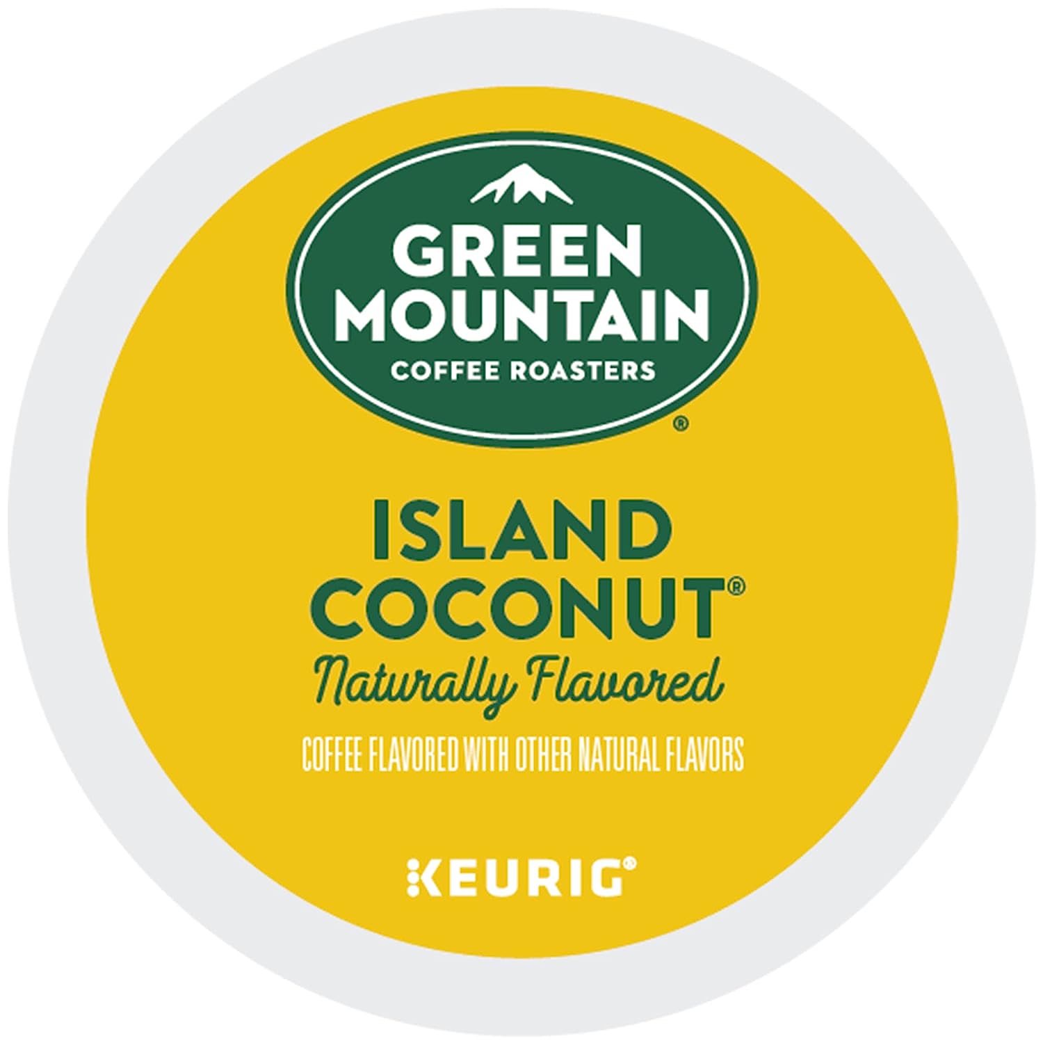 Green Mountain Coffee Roasters Island Coconut. Single-Serve Keurig K-Cup Pod. Flavored Light Roast Coffee. 12 Count (Pack of 6)