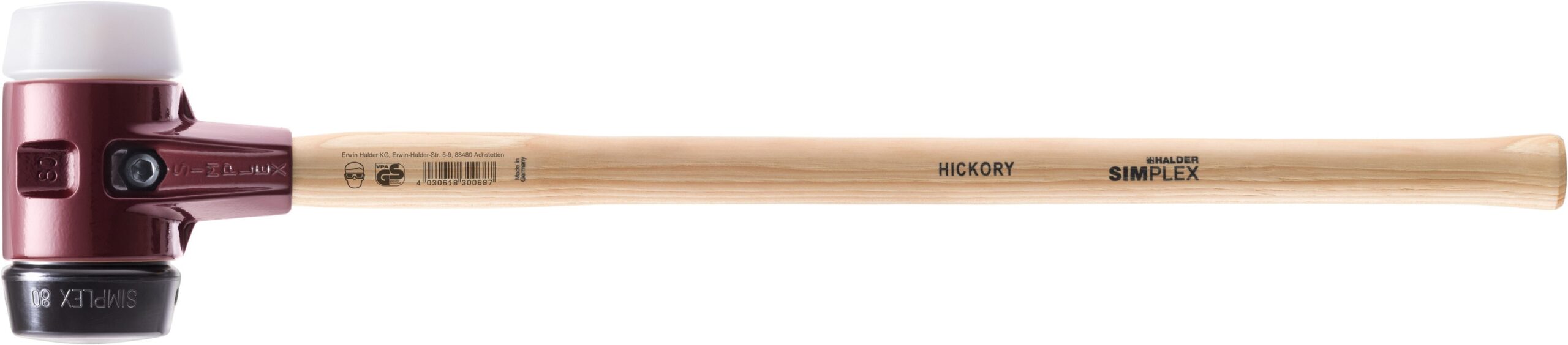 Halder 6.9888-lb Smooth Face Plastic Head Wood Soft-faced Specialty Hammer