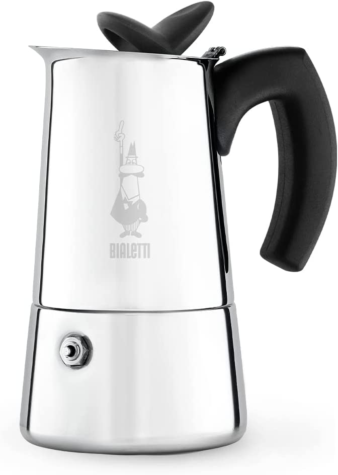 Bialetti Moka Musa Stove top Coffee Maker. 4-Cup. Silver
