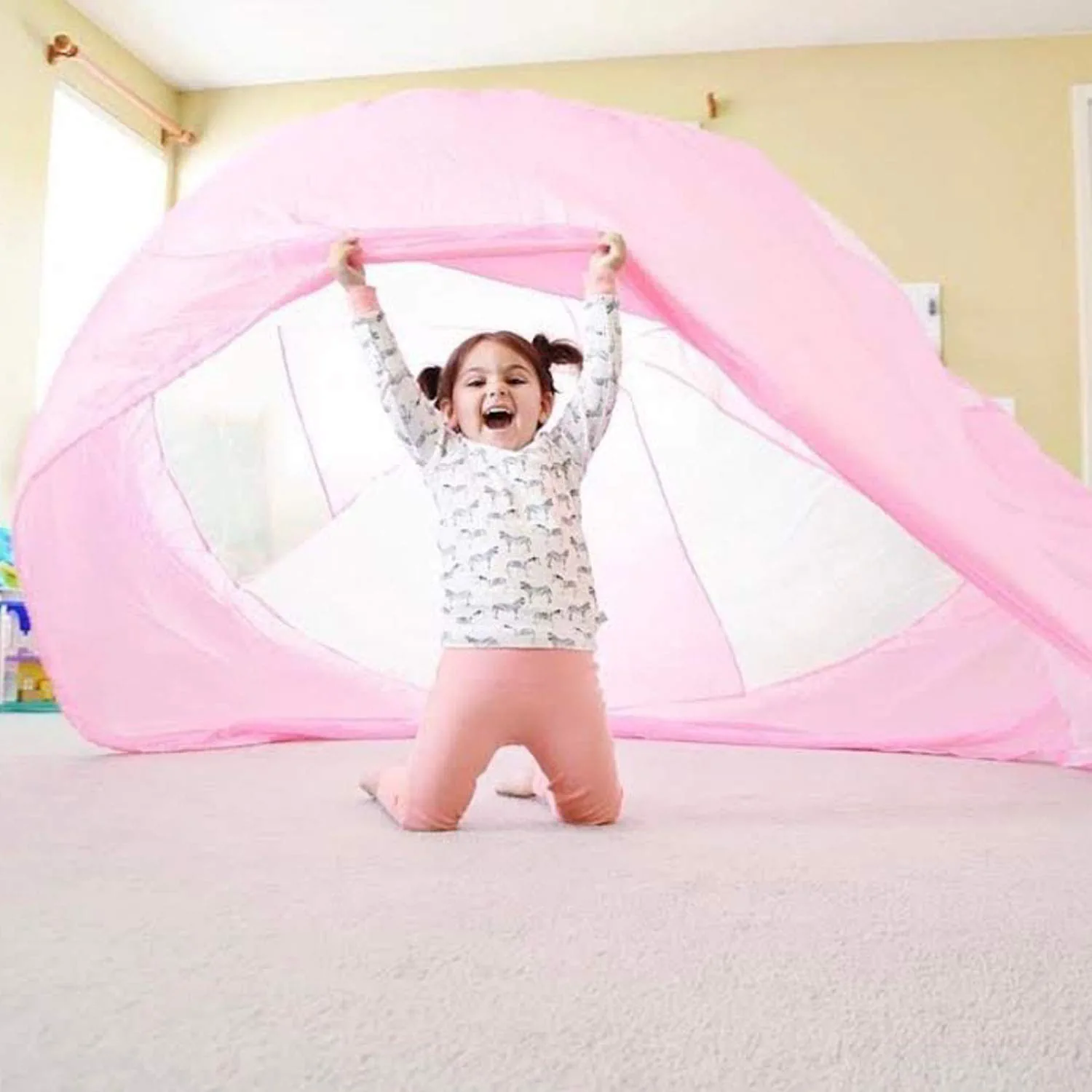 The Original AIR FORT Build A Fort in 30 Seconds. Inflatable Fort for Kids (Pretty in Pink)