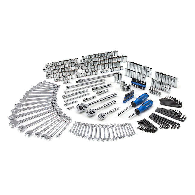Kobalt 300-Piece Standard (SAE) and Metric Polished Chrome Mechanics Tool Set (1/4-in; 3/8-in; 1/2-in)