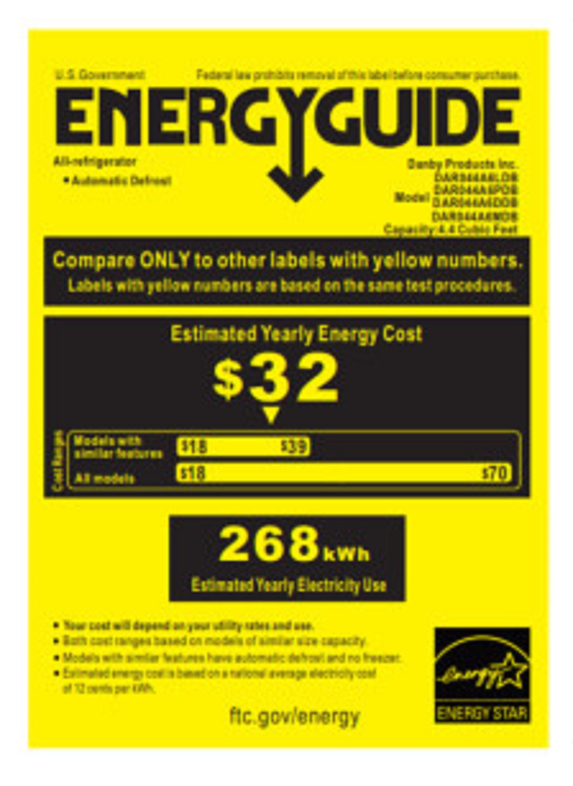 Danby DAR044A6PDB 21 Inch Compact Refrigerator