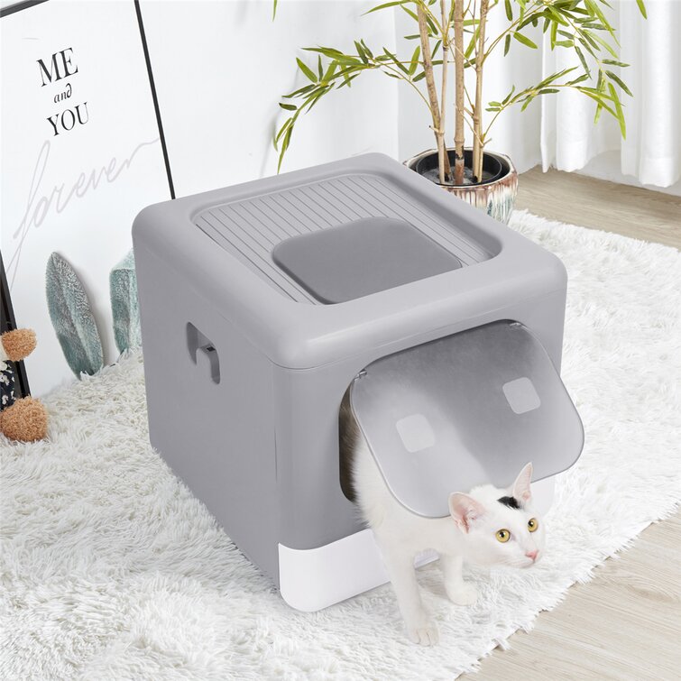 Extra Large Hooded Cat Litter Box With Top Entrance