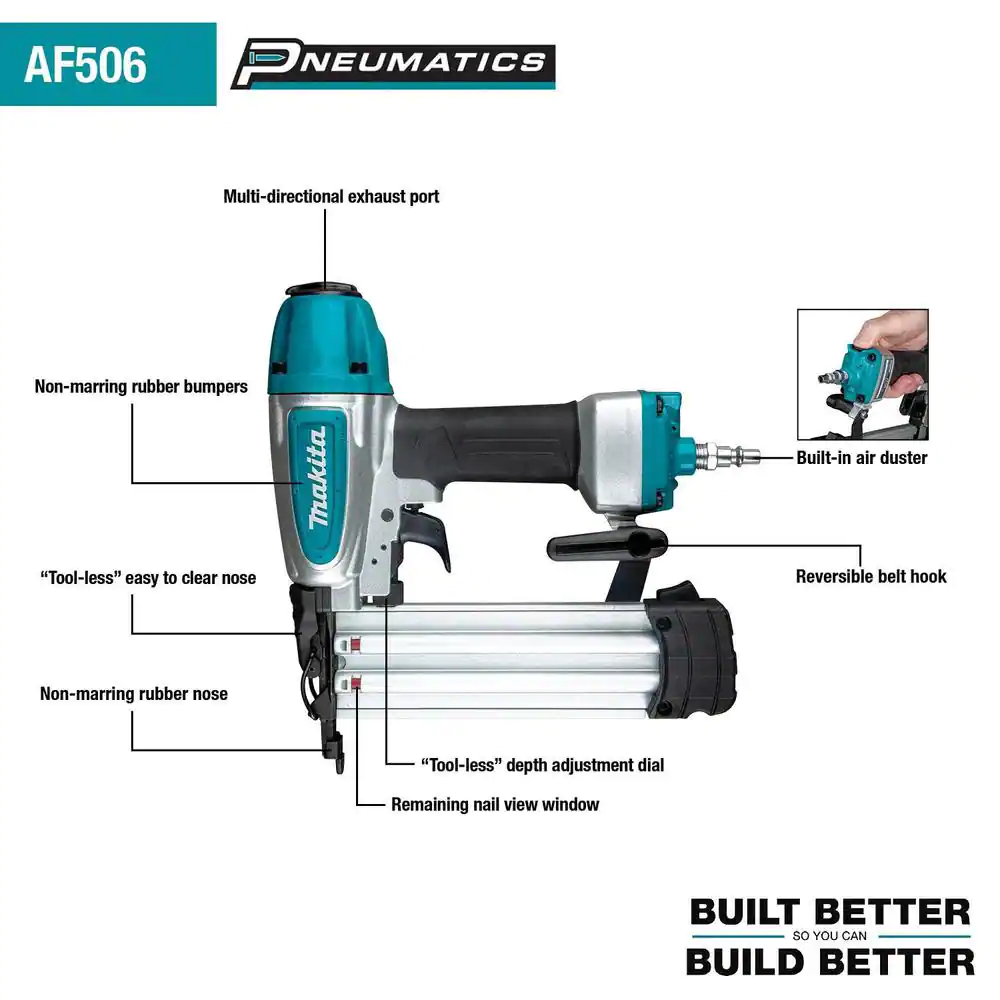 Makita AF506 Pneumatic 2 in. 18-Gauge Brad Nailer