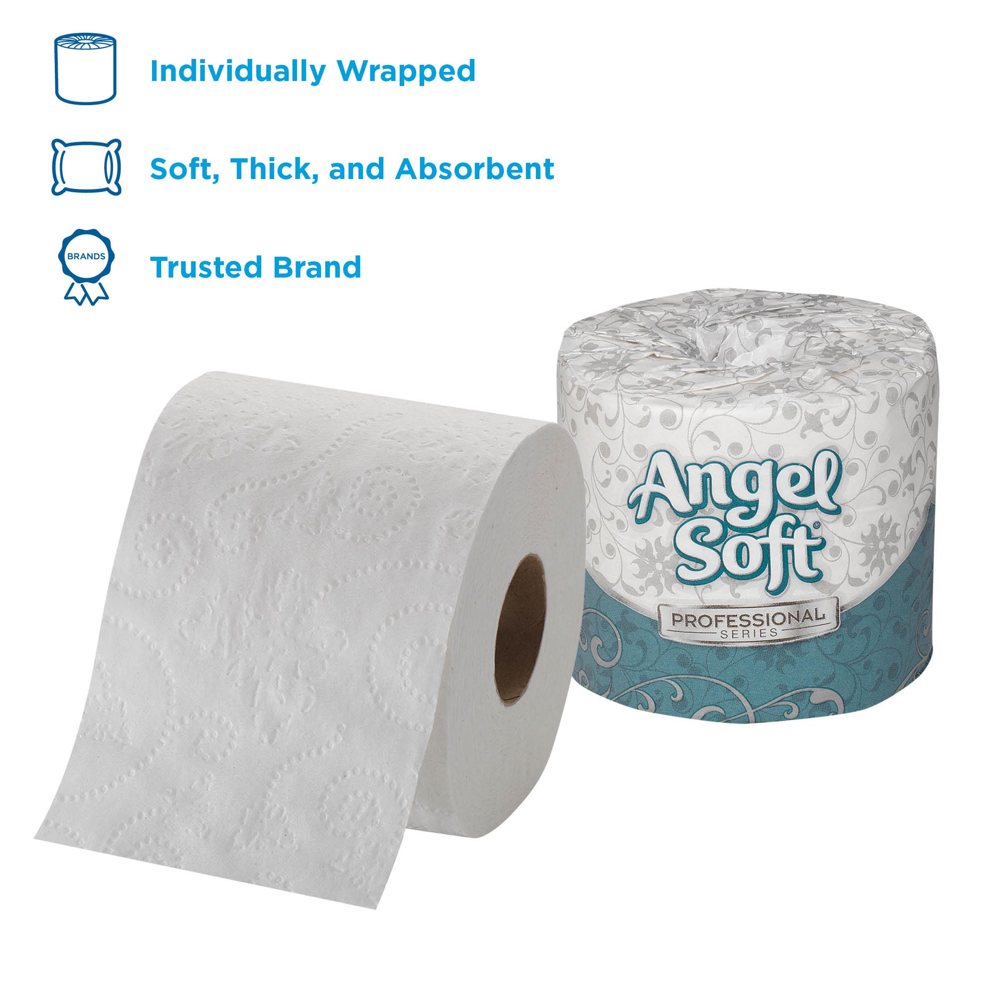 Georgia Pacific Angel Soft Premium 2-Ply Embossed Toilet Paper. 16620. 450 Sheets Per Roll. 20 Rolls Per Case