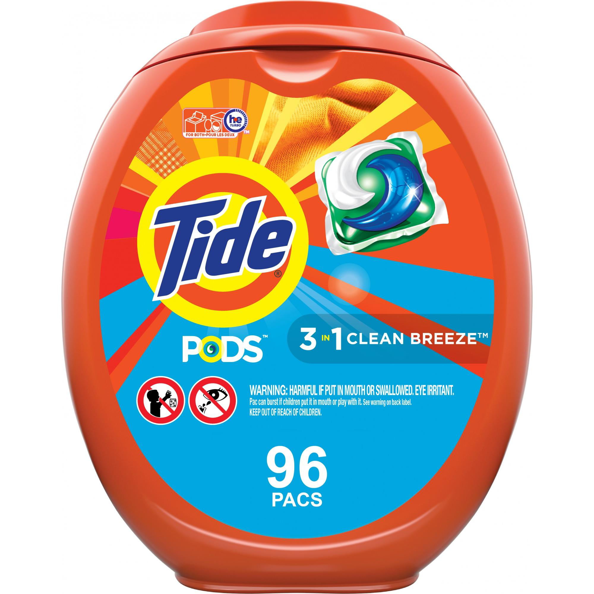 Tide Pods Clean Breeze. 96 Ct Laundry Detergent Pacs