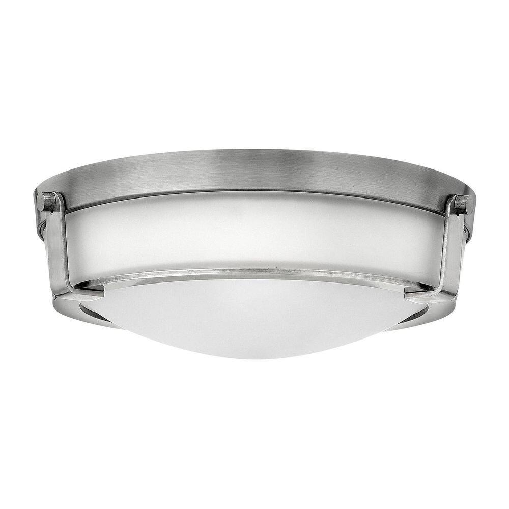 HINKLEY  Hathaway 16 in. LED Light Antique Nickel LED Flush Mount